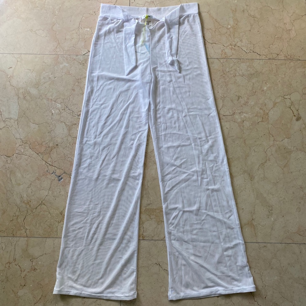 Tie Front Mesh Pants